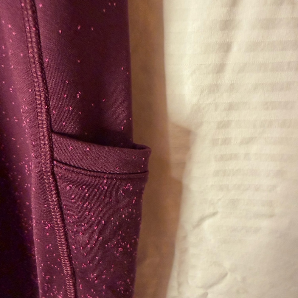 Talbots XL Winter Burgundy Speckled Leggings Pristine Condition - Picture 2 of 6